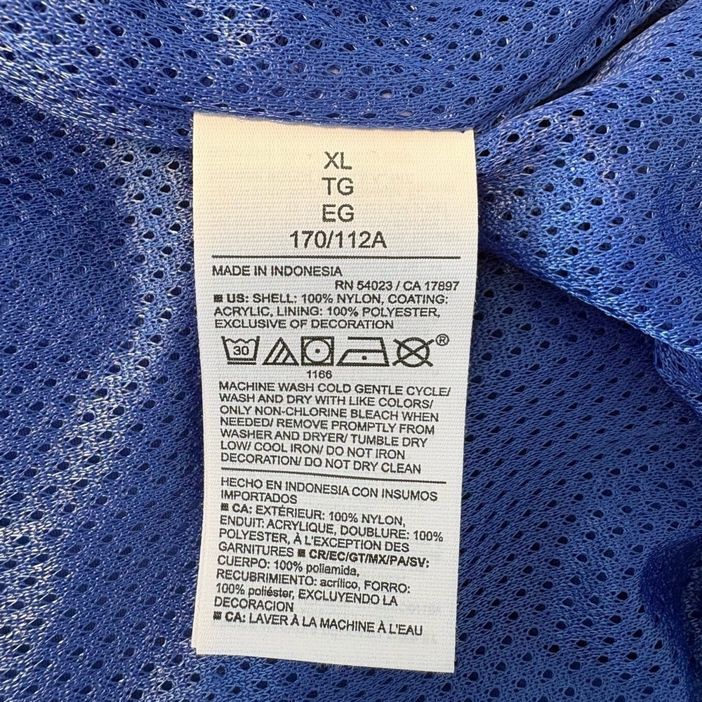 Old Navy Blue Nylon Windbreaker Jacket Cinch Waist XL - Picture 10 of 12